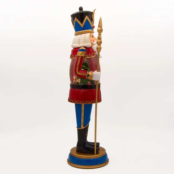 Nutcracker Statue with Tree and Presents - Lighted Swirl Statue