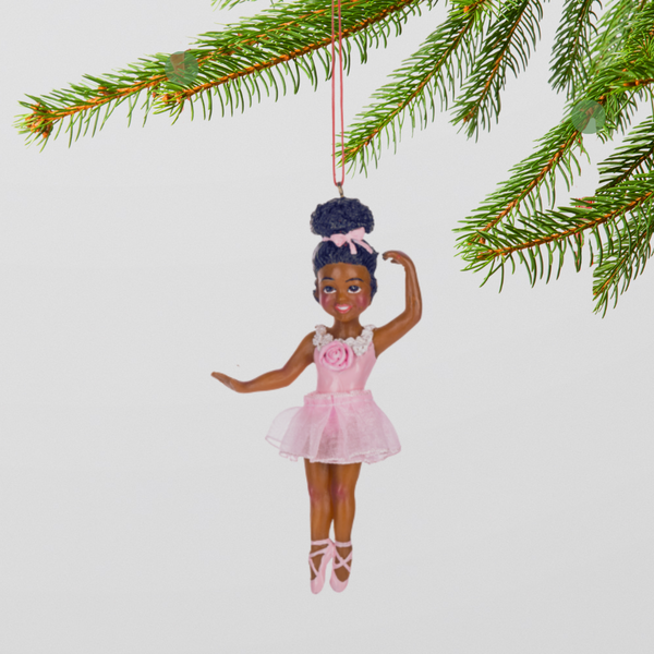 African American Ballerina in Pink