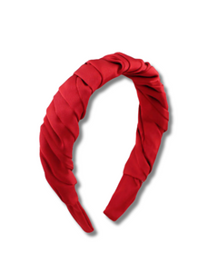 Scrunched Headband in Red
