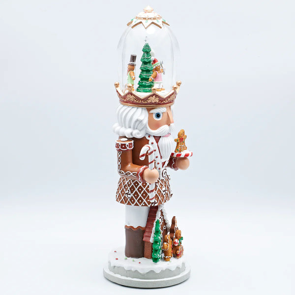 Gingerbread Nutcracker Lighted Musical with Rotating Scene Hat