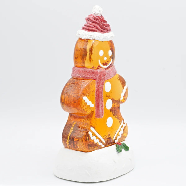 LitSwirl Gingerbread Man with Santa Hat