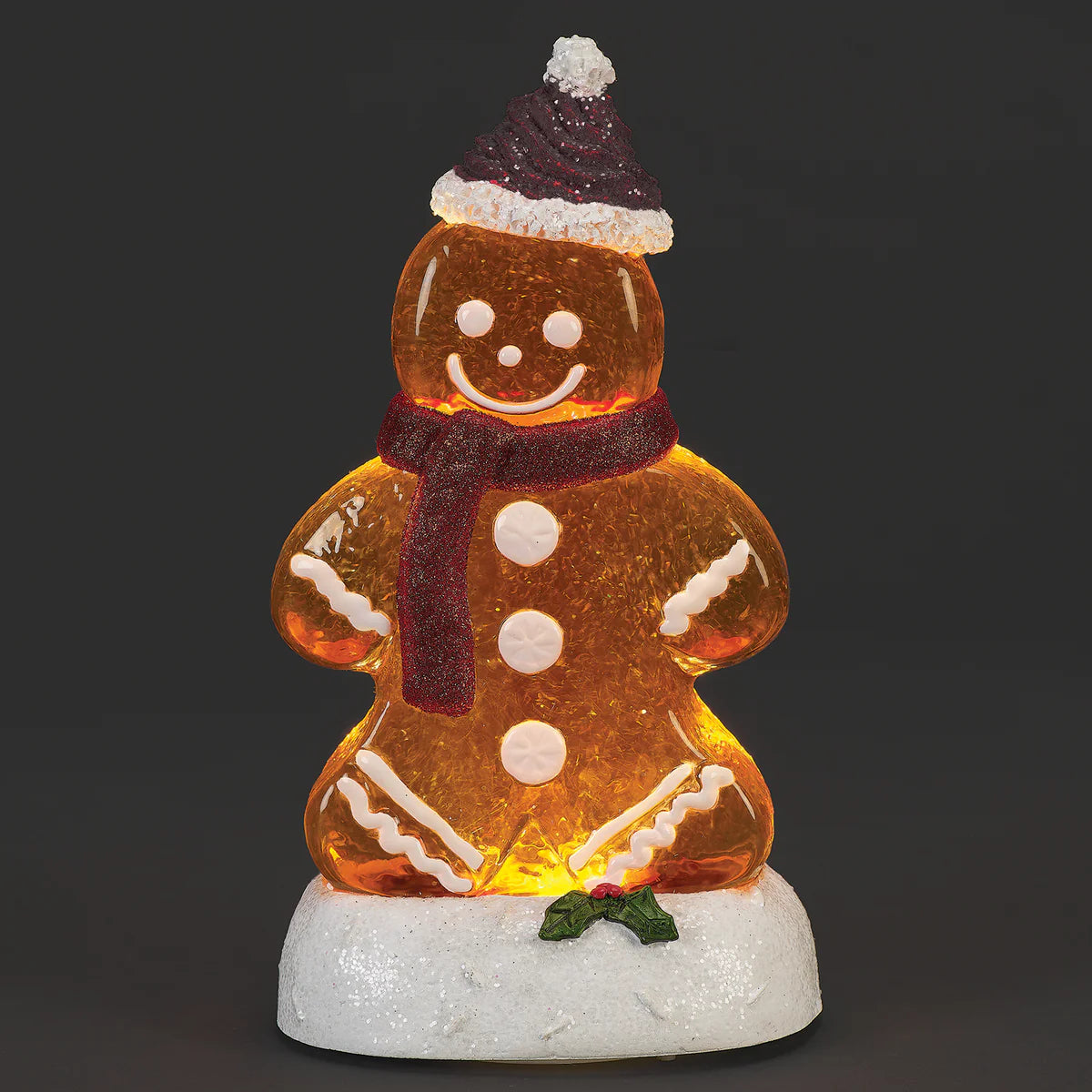 LitSwirl Gingerbread Man with Santa Hat