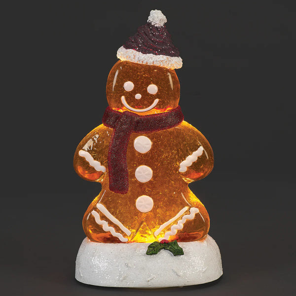 LitSwirl Gingerbread Man with Santa Hat
