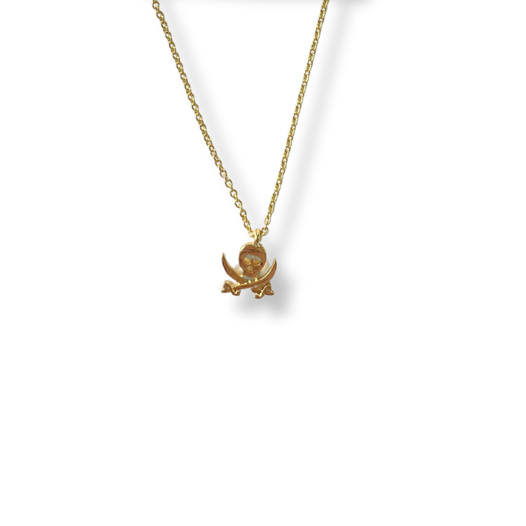 Skull and Crossbones Pendant Necklace