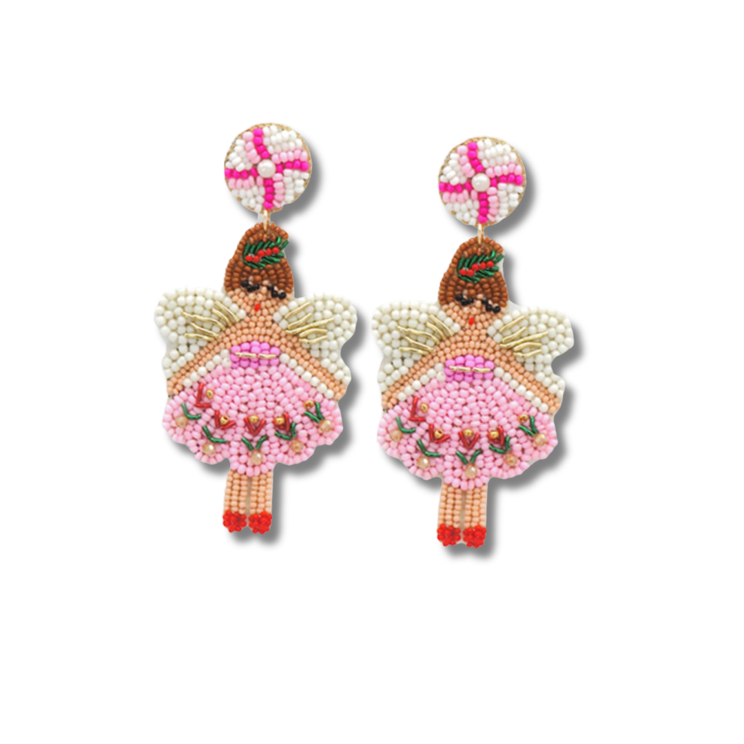 Sugar Plum Fairy Beaded Earrings