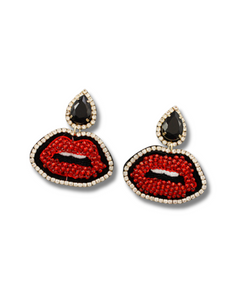 Lips & Teardrop Earrings