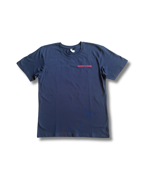 Youth Navy Swirl Logo T