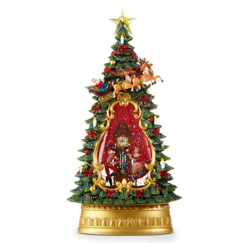 13.75" Nutcracker Ballet Musical Lighted Water Tree