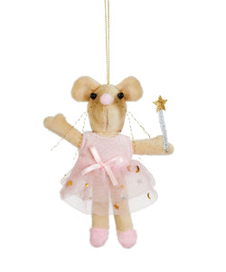 Pink Fairy Mouse Ornament