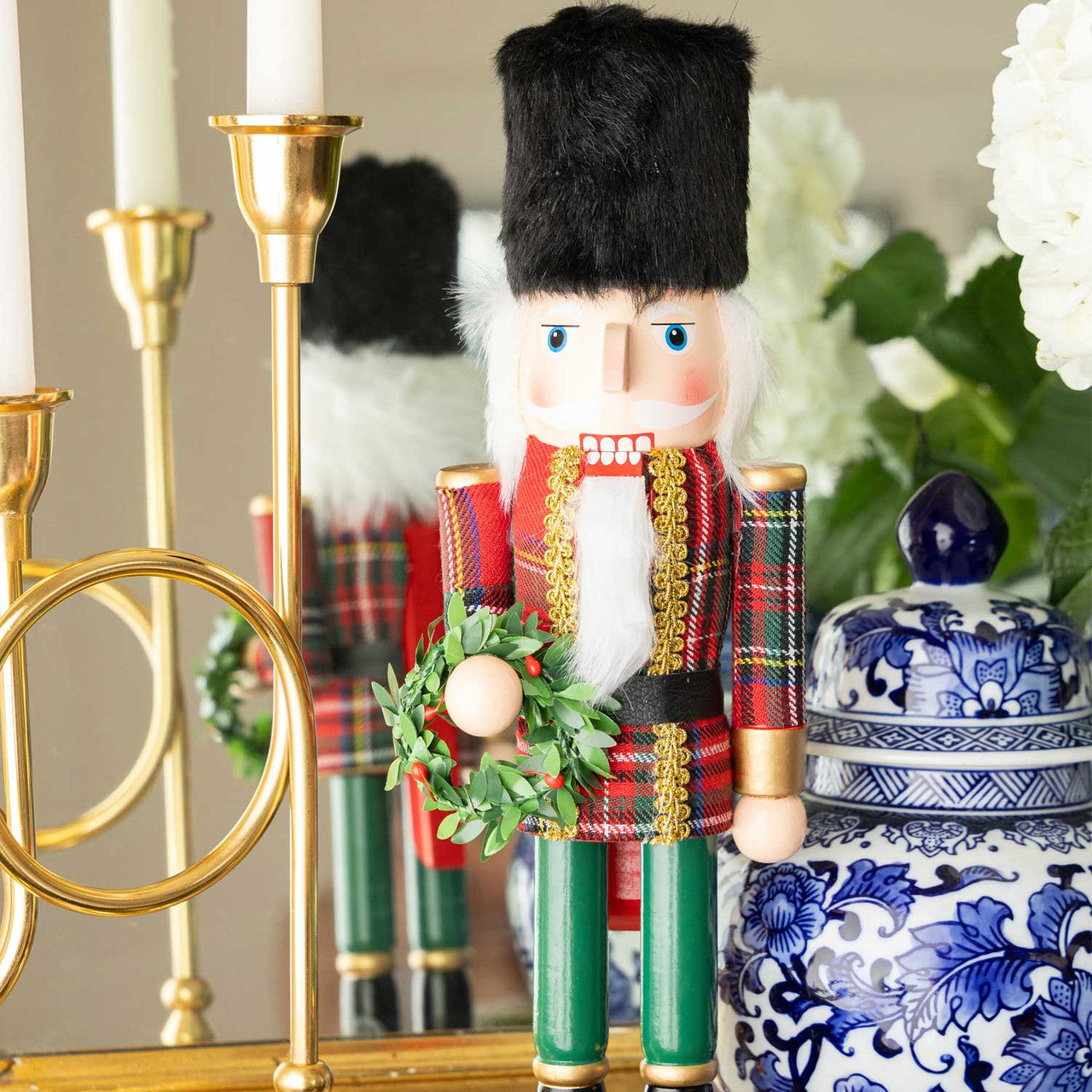 Plaid Nutcracker - 15"