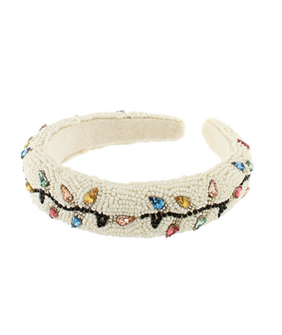 CHRISTMAS LIGHTS HEADBAND MULTI/WHITE