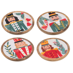Round Wooden Nutcracker Tray