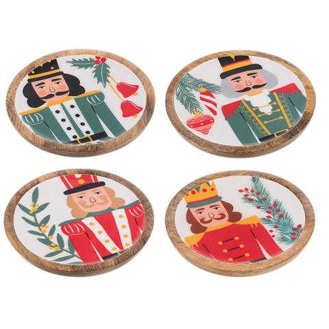 Round Wooden Nutcracker Tray