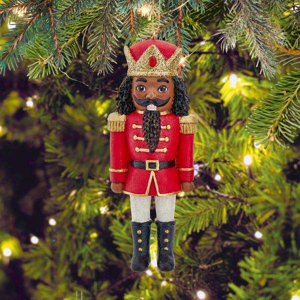 African American Prince & Princess Nutcracker Ornament