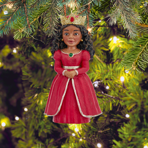 African American Prince & Princess Nutcracker Ornament