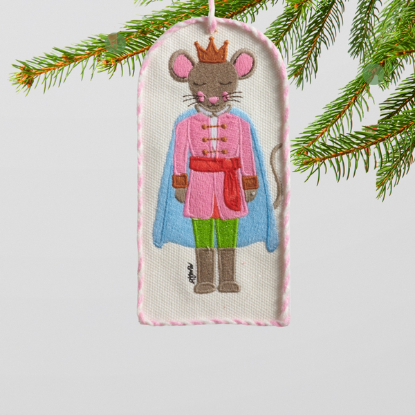 Nutcracker Ballet Embroidered Ornament