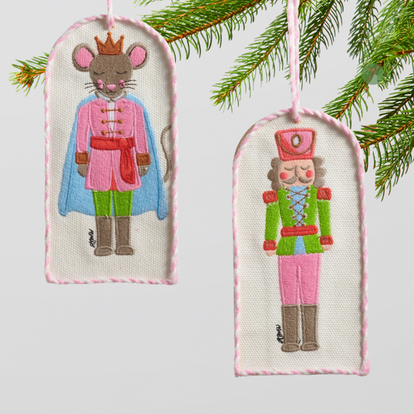 Nutcracker Ballet Embroidered Ornament
