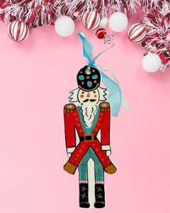 Handpainted Ceramic Nutcracker Ornament