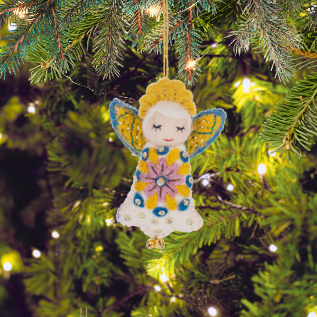 Embroidered Angel Ornament