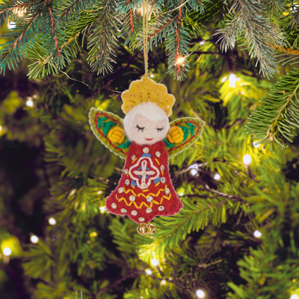 Embroidered Angel Ornament
