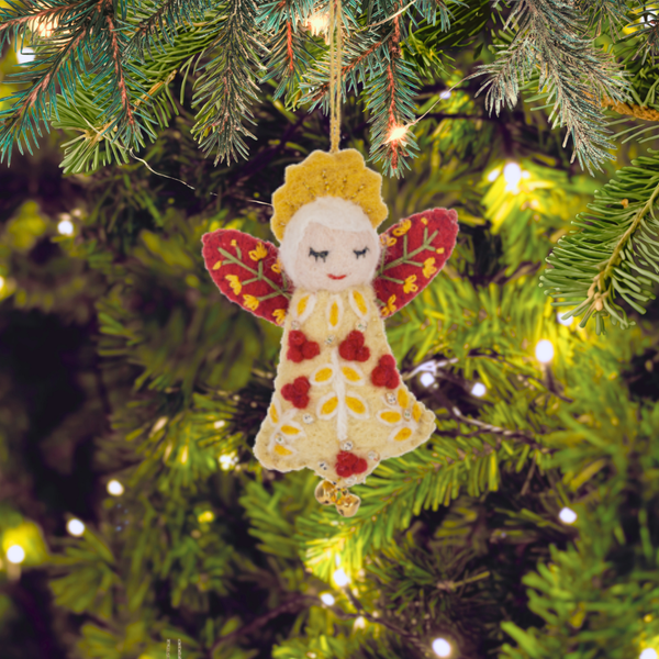 Embroidered Angel Ornament