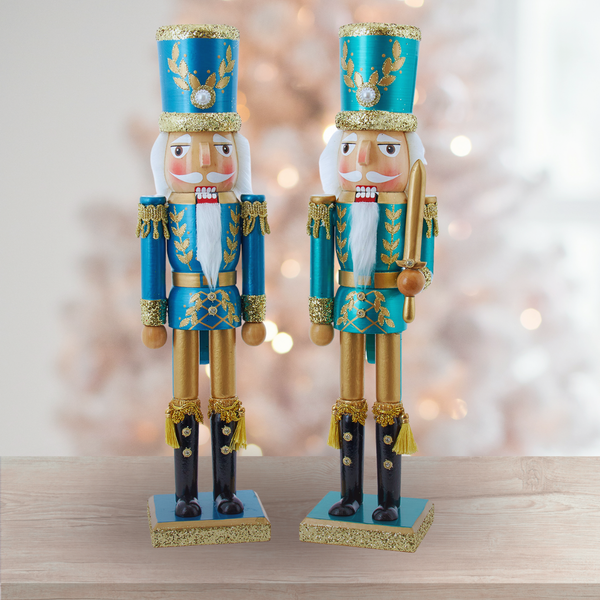 15" Blue & Gold Nutcracker