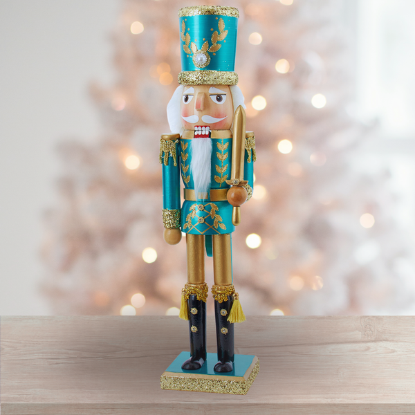 15" Blue & Gold Nutcracker
