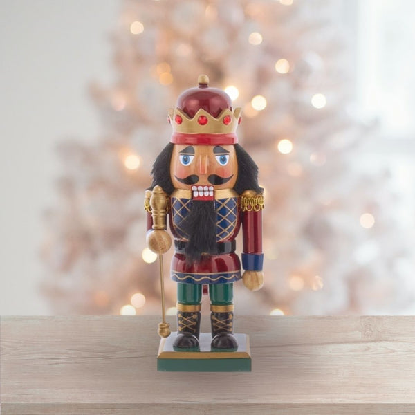 9“ Red King, Blue Drummer, and Green Soldier Nutcrackers