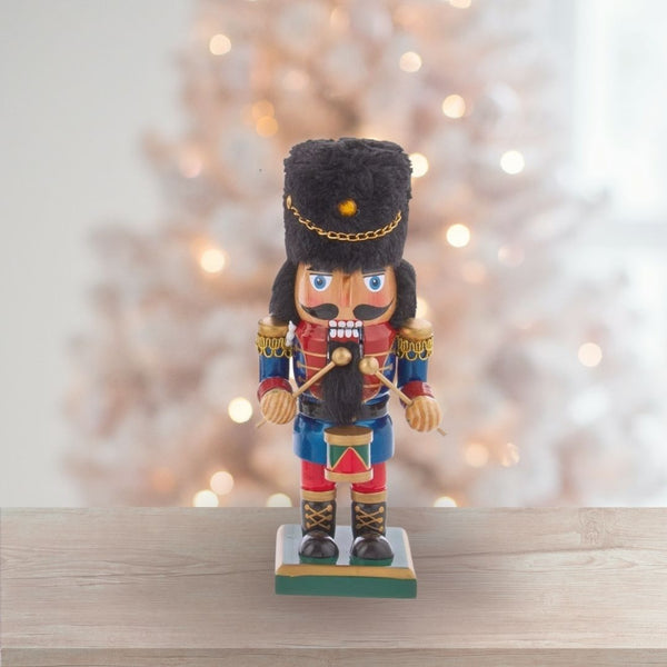9“ Red King, Blue Drummer, and Green Soldier Nutcrackers