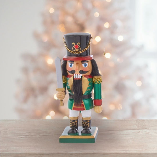9“ Red King, Blue Drummer, and Green Soldier Nutcrackers