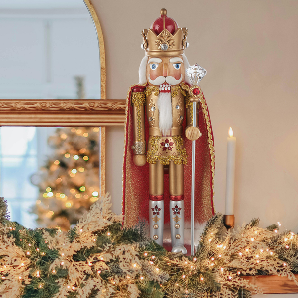 15" Gold & Red Nutcracker