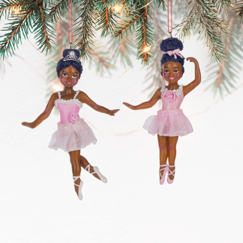 African American Ballerina in Pink