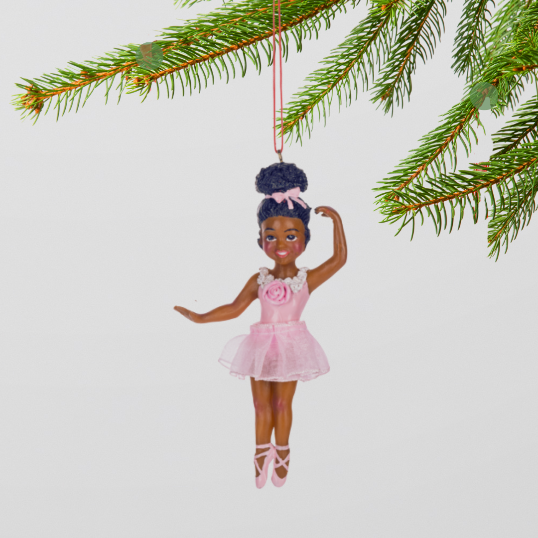 African American Ballerina in Pink