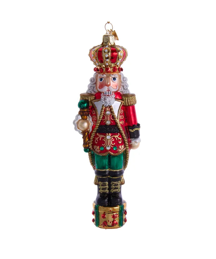 7" Glass Bellissimo  King Nutcracker Ornament