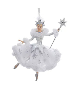 LARGE SNOW QUEEN BALLERINA ORNAMENT 6.75"