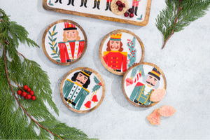 Round Wooden Nutcracker Tray