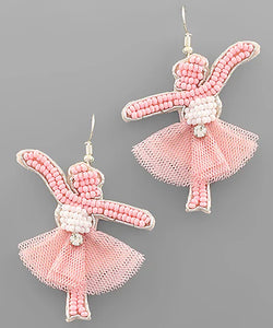Ballerina Beaded Earrings