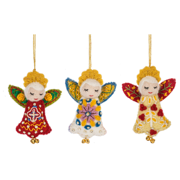 Embroidered Angel Ornament