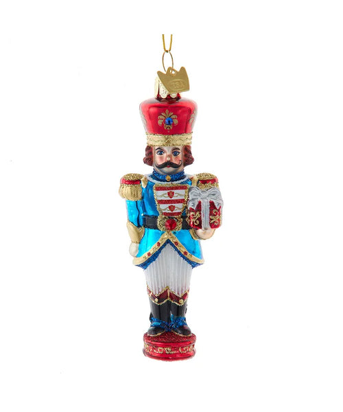 Elegant Nutcracker Glass Ornament