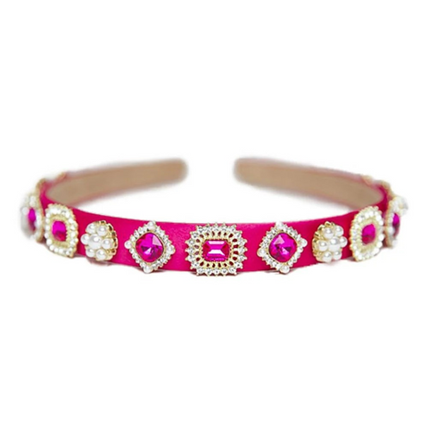 Gretchen Headband: Hot Pink